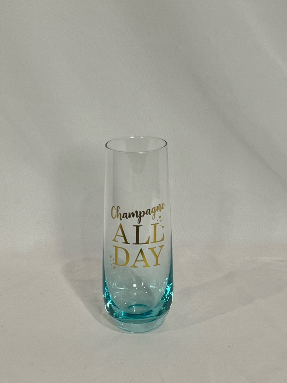Champagne All Day Tall Champagne Flute - Teal Accent - Picture 2 of 6